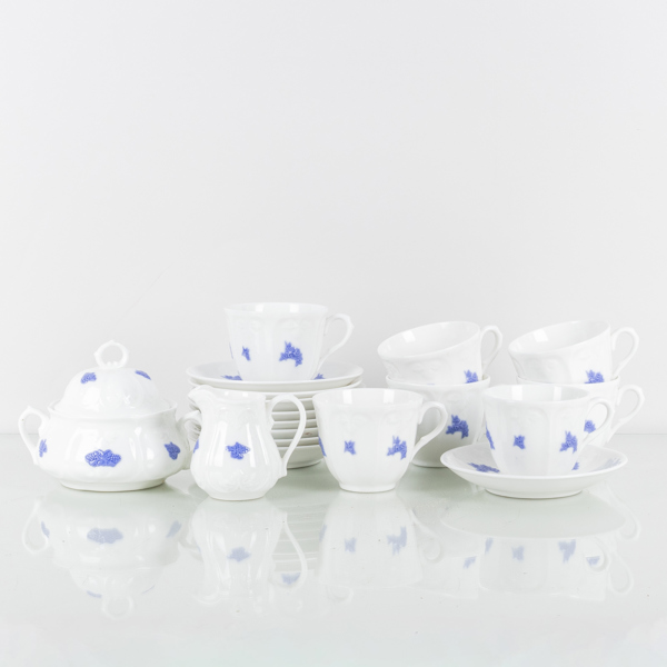 KAFFESERVIS, 9 del, porslin, "Blå Blom", Gustavsberg, 1900-talets andra hälft 