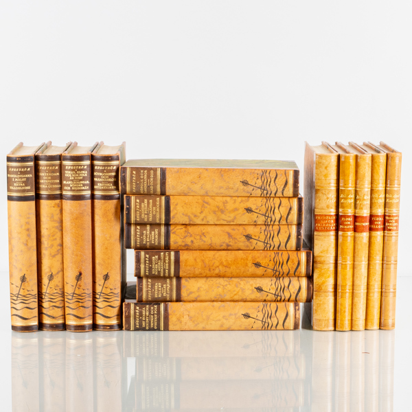 ALBERT ENGSTRÖM SAMT AXEL ERIK KARLFELDT, 10 + 5 vol, halvfranska band, 1900-talets mitt