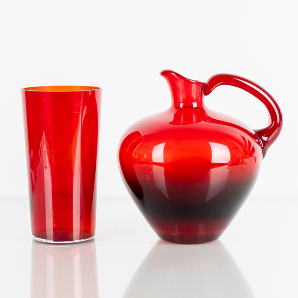 MONICA BRATT, bringare, glas, Reijmyre, 1950-tal, samt vas