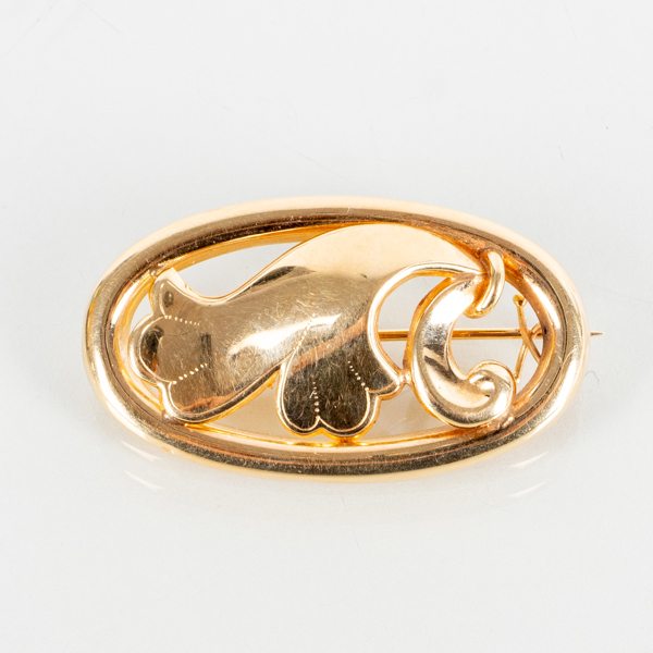 BROSCH, 18k guld, Stockholm 1946, vikt ca 4,1 g