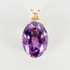 HÄNGE, 14k guld, med fasettslipad ametist, tot vikt ca 6,4 g 