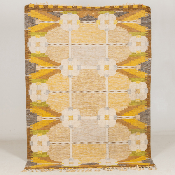 INGEGERD SILOW, matta, rölakan, monogramsignerad IS, 1900-talets andra hälft, ca 203 x 139 cm