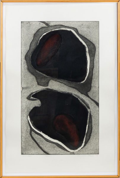 MINAKO MASUI (Sverige/Japan, född 1940), färgetsning, signerad, monotypi