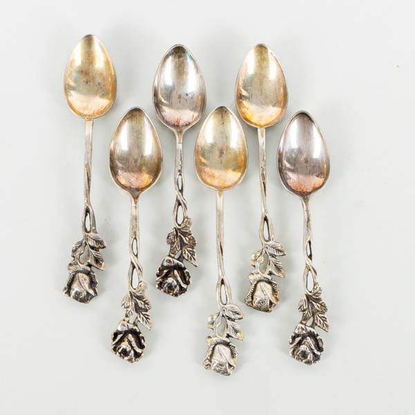 MOCKASKEDAR, 6 st, silver, tot vikt 69 g 