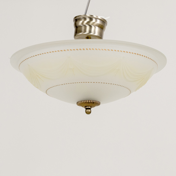 TAKPLAFOND, frostat glas, sent 1900-tal