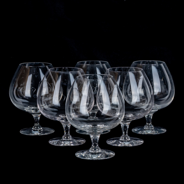 KONJAKSKUPOR, 6 st, glas, Orrefors