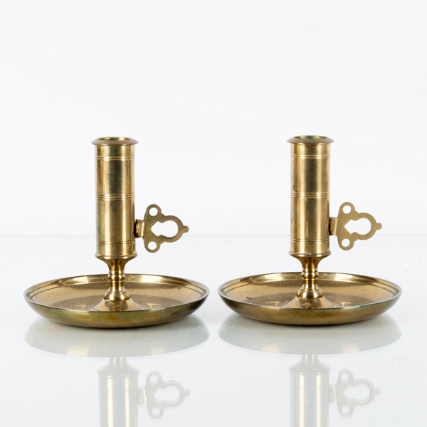 LJUSSTAKR, 1 par, mässing, nr 68, Skultuna, 1900-talets andra hälft