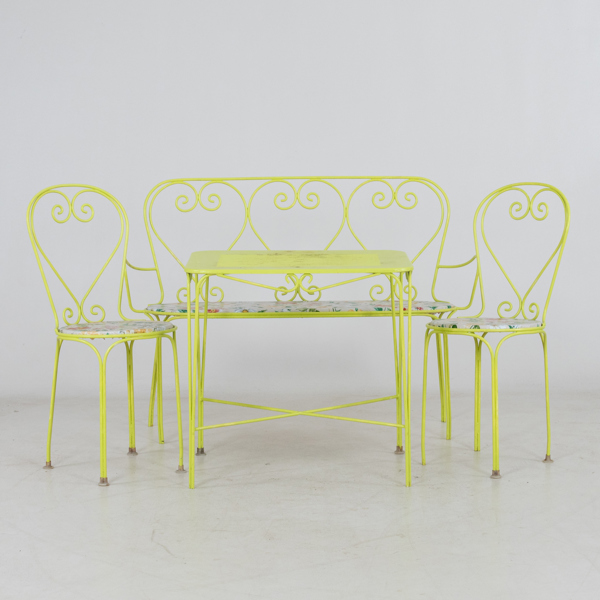 TRÄDGÅRDSMÖBEL, 4 delar, 1900-talets andra hälft