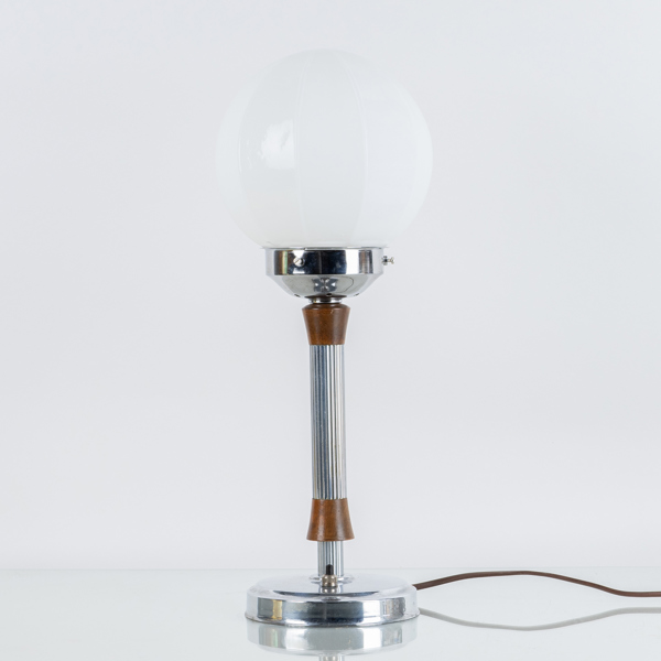 BORDSLAMPA, kromad metall, 1920-/30-tal