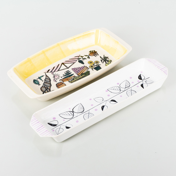 FAT, 2 st, porslin, Syco keramik samt Geo Wide "Deco" Hälsingborg, 1900-talets mitt