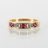 RING, 14k guld, med rubiner, vikt ca 2,3 g 