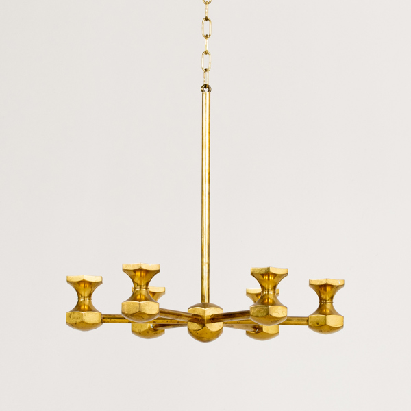 TAKKRONA, mässing, Metallslöjden Gusum, signerad och daterad 1983