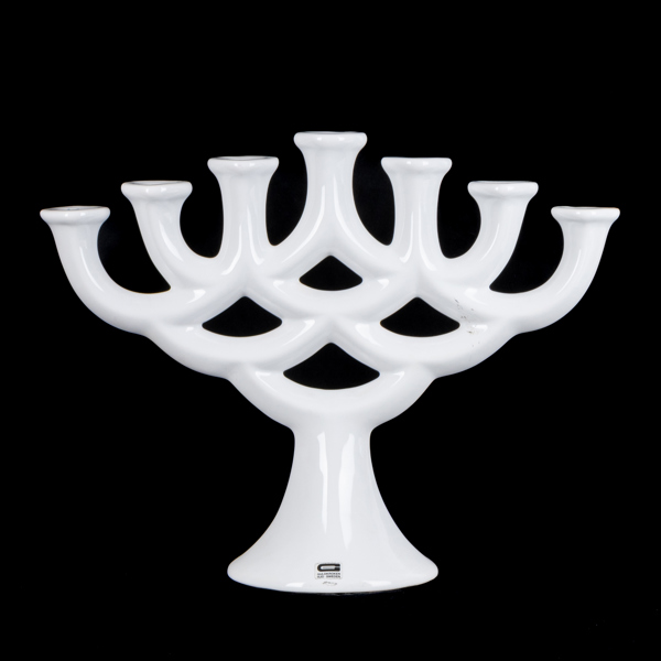 KANDELABER, porslin, Guldkroken, Hjo 1900-talets slut