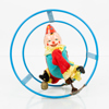 LEKSAK, metall och textil, "Circus clown", Roly Poly wind up, 1900-talets mitt