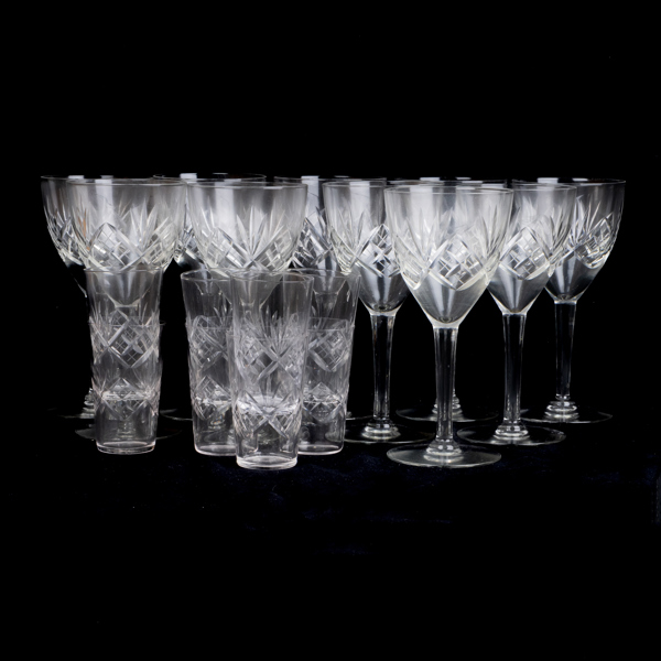 VINGLAS, 10 st, glas, 1900-talets första hälft 