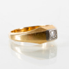 RING, 14k guld, med diamant ca 0,11 ct, tot vikt ca 3,5 g 