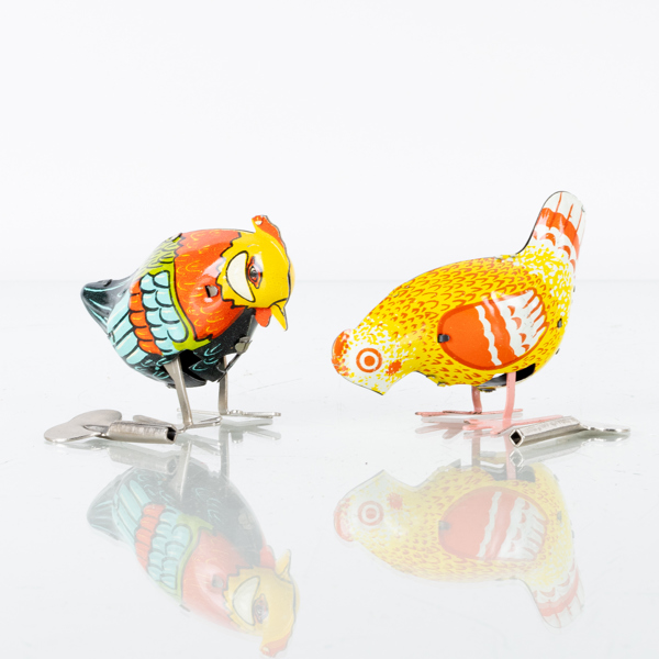 LEKSAKER, 2 st, plåt, 1900-talets mitt