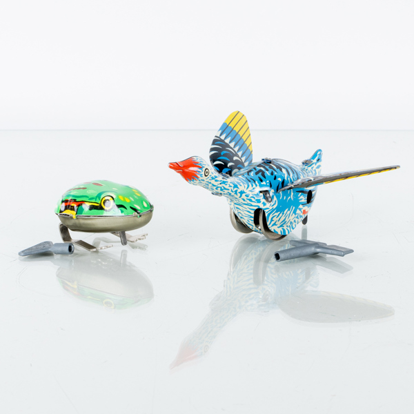 LEKSAKER, 2 st, plåt, 1900-talets mitt