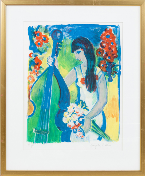 MARGARETA WALLIN (1912-1990), färglitografi, signerad och numrerad 84/100