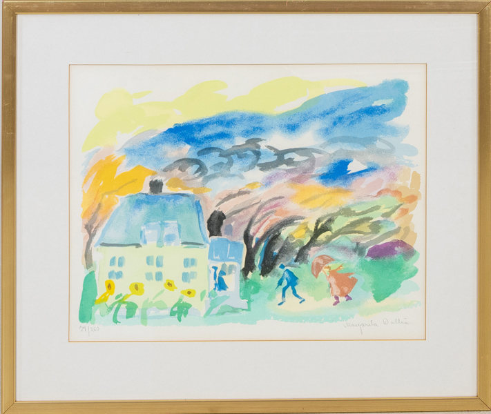 MARGARETA WALLIN (1912-1990), färglitografi, signerad och numrerad 134/260