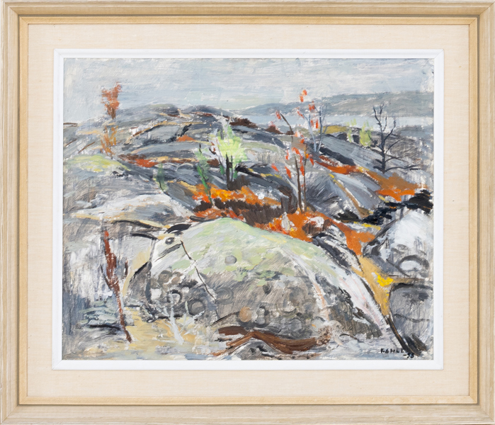 GUSTAV ADOLF FAHLE, olja på pannå, signerad och daterad -55