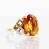 RING, 18k guld, med citrin och diamanter