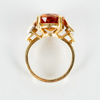RING, 18k guld, med citrin och diamanter