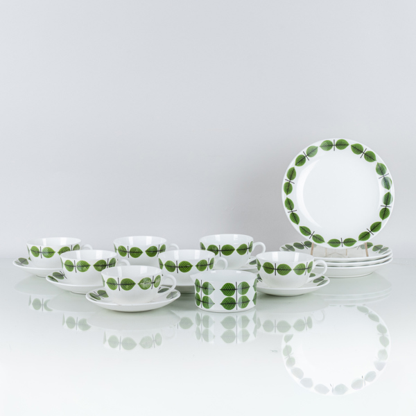 STIG LINDBERG, 12 delar, servisporslin, "Berså", Gustavsberg