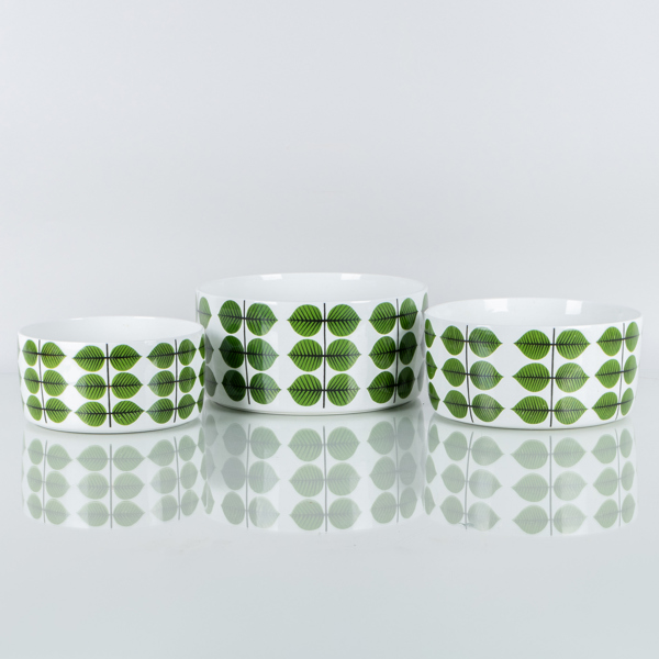 STIG LINDBERG, 3 st., skålar, porslin, "Berså", Gustavsberg