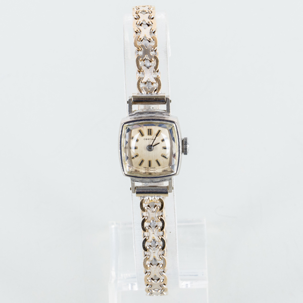 DAMARMBANDSUR, 18k vitguld, Certina, tot vikt ca 21,5 g