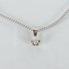 HALSKEDJA MED DIAMANTHÄNGE, 18k vitguld, briljantslipad diamant ca 0.16 ct, tot vikt ca 5,4 g 
