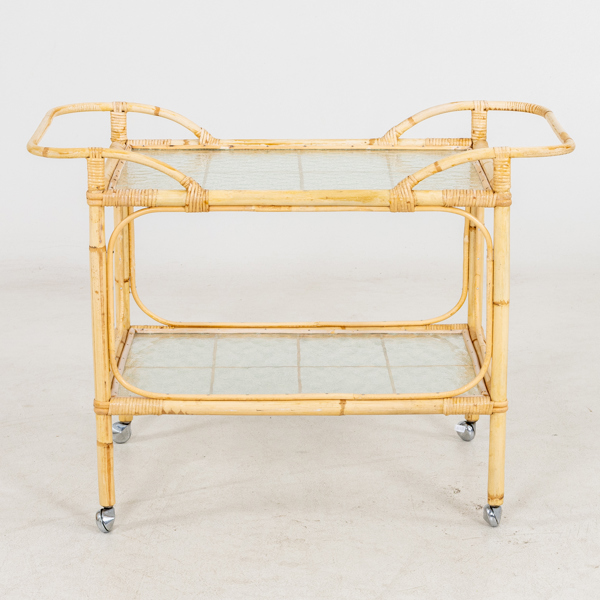 SERVERINGVAGN, bambu och rotting, 1900-alets mitt