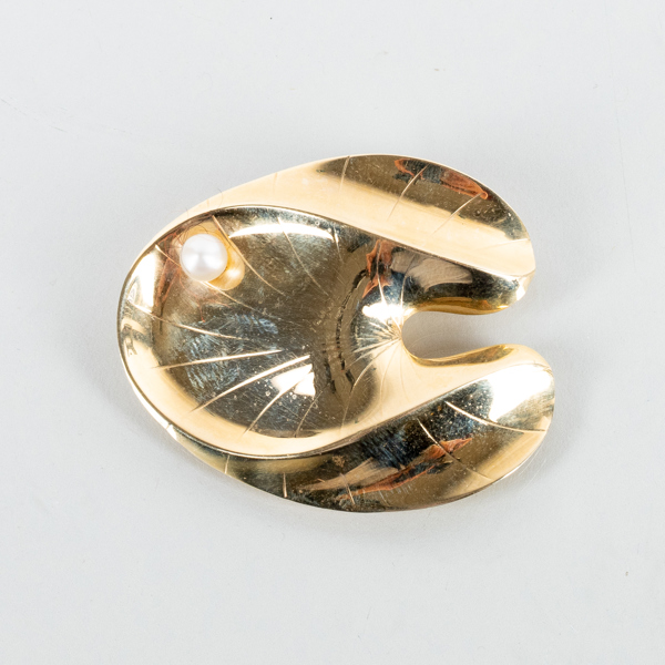 BROSCH, 14k guld, 1900-talets mitt, vikt ca 7,2 g