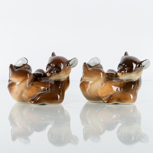 FIGURINER, 2 st, porslin, Lomonosov, Ryssland.