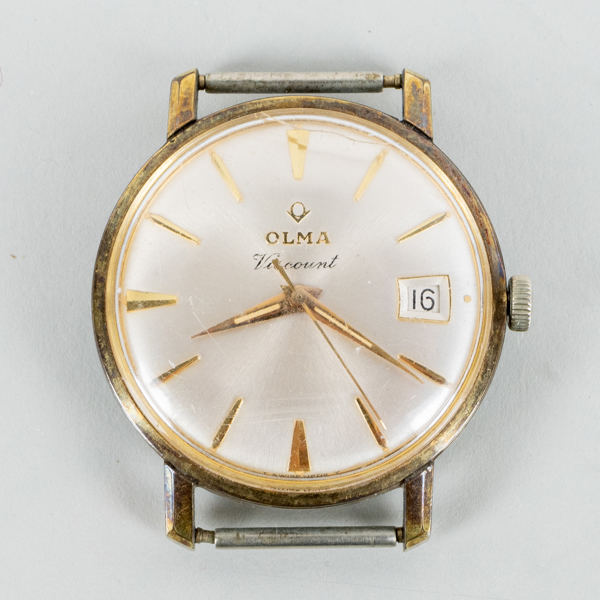 OLMA, herrarmbandsur, gulddoublé, Viscount, 1900-talets mitt