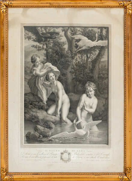 KOPPARSTICK, efter Antonio Corregio, 1700-tal