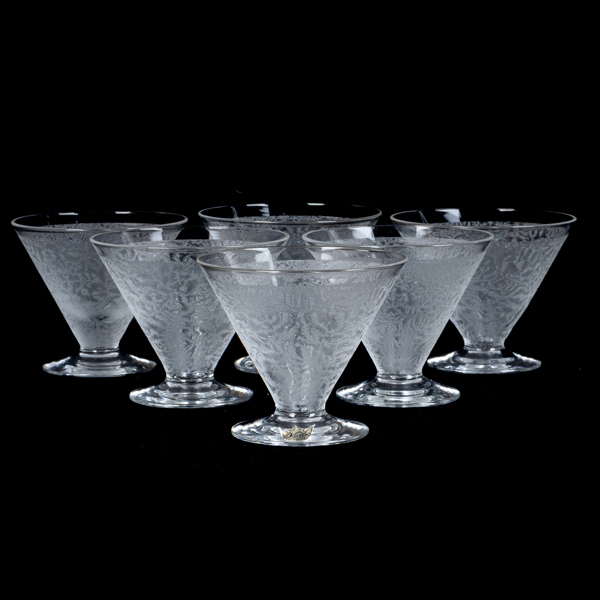 COCKTAILGLAS, 6 st, Kosta, 1900-talets andra hälft