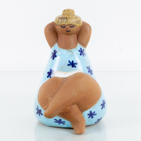 LISA LARSON, figur, stengods, "Emma", ur serien "ABC-flickorna", Gustavsberg