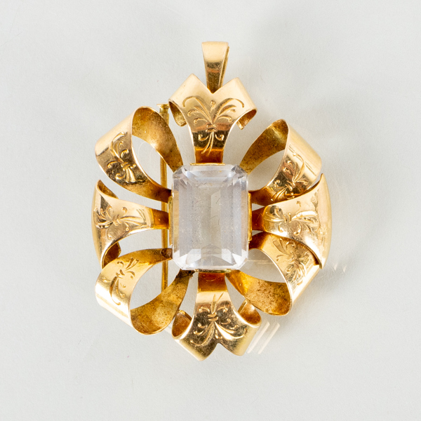 BROSCH, 18k guld, Stigbert, Stockholm 1949, vikt ca 10 g 