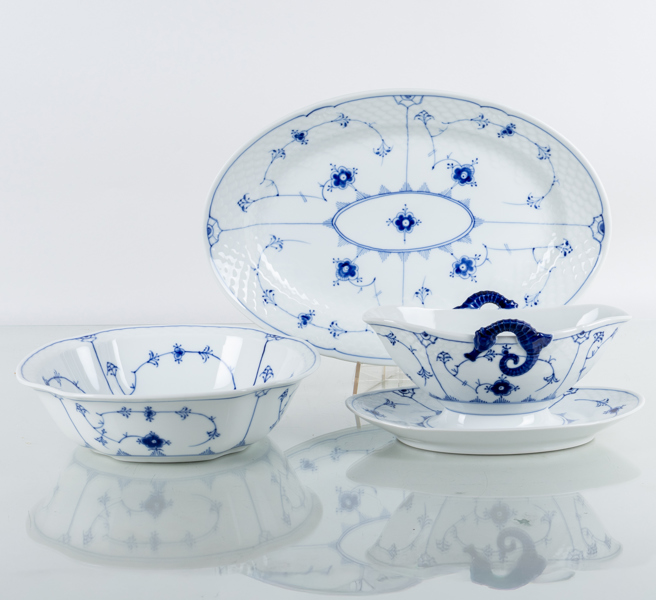 BING & GRÖNDAHL, 3 del servisporslin, "Musselmalet", Danmark