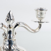 KANDELABRAR, 1 par, nysilver, Danmark, 1900-talets andra hälft