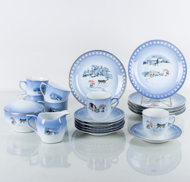 HARALD WIBERG, 14 del julservis, "Tomten", Royal Copenhagen, Danmark