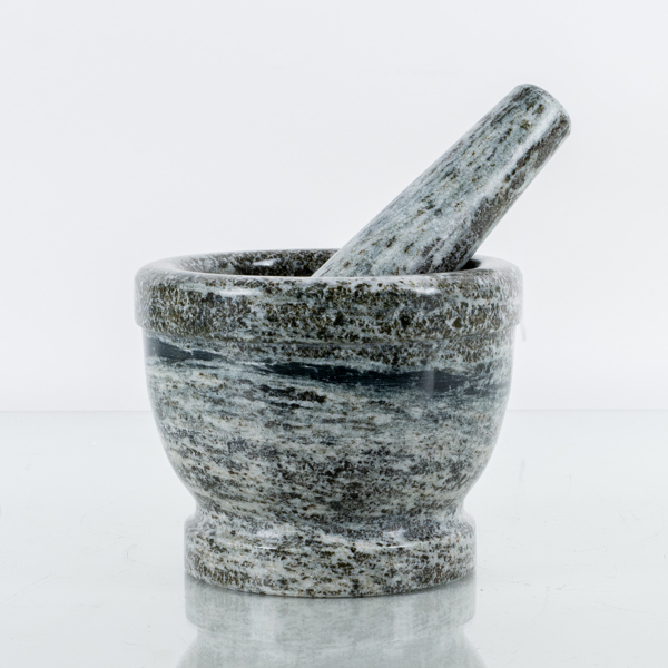 WALTER GUSTAFSSON, mortel med stöt, kolmårdsmarmor, 1900-talets andra hälft