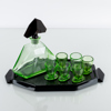 LIKÖRSERVIS, 8 del, pressglas, art déco, 1920-/30-tal