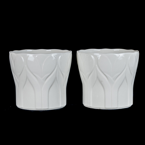 MARGARETA HENNIX, ytterfoder, 1 par, porslin, "Krokus", Gustavsberg