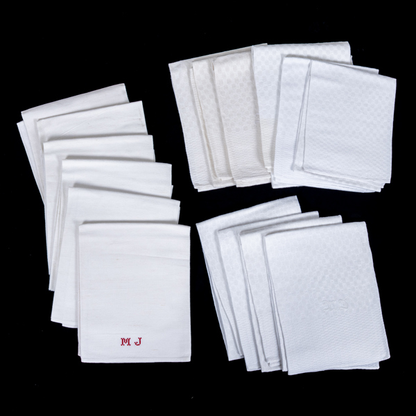 KÖKSHANDUKAR, 16 st, linne, 1900-tal