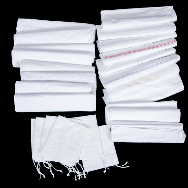 LAKAN, 18 st, SAMT ÖRNGOTT, 6 st, linne, 1900-tal