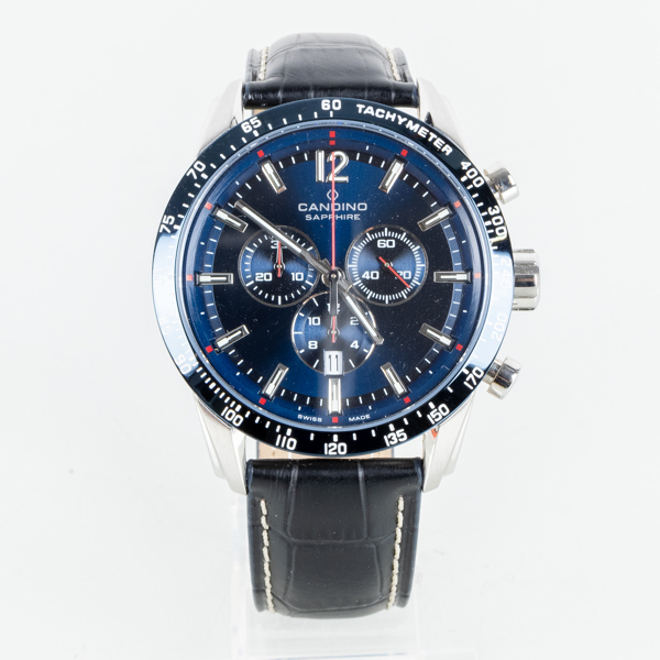 HERRARMBANDSUR, stål, Candino, kronograf, 2025