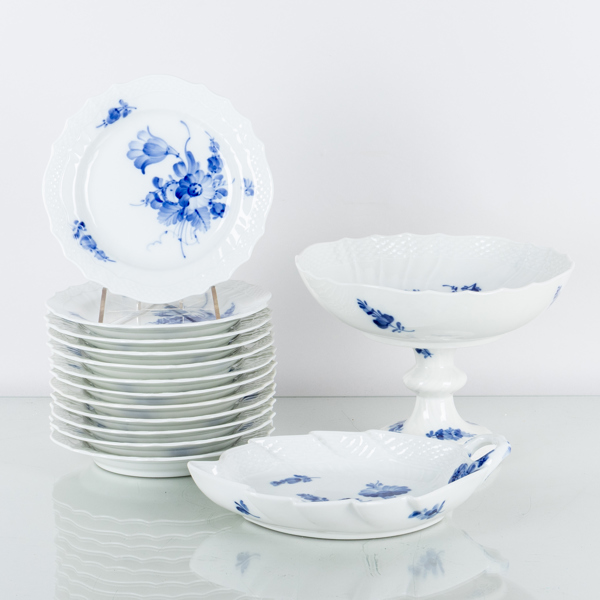 SERVISPORSLIN, 14 del, porslin, "Blå Blomst", Royal Copenhagen