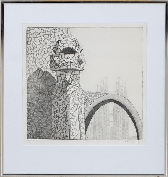 MARIA CARME, litografi, signerad och numrerad 129/175